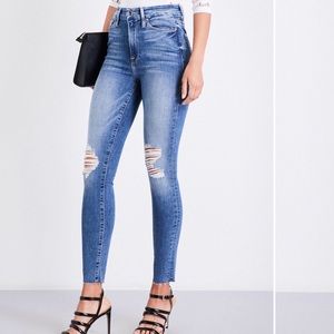 Good American // Good Waist Raw Hem Jeans